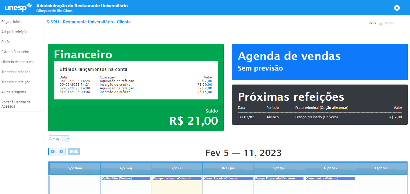 Sobre o Sistema - Unesp - Instituto de Biociências - Câmpus de Rio Claro